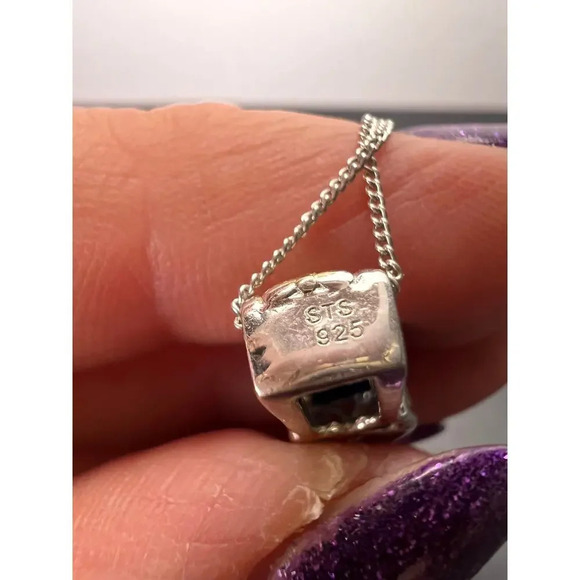 Ceruleite pendant sterling silver necklace - Picture 6 of 11